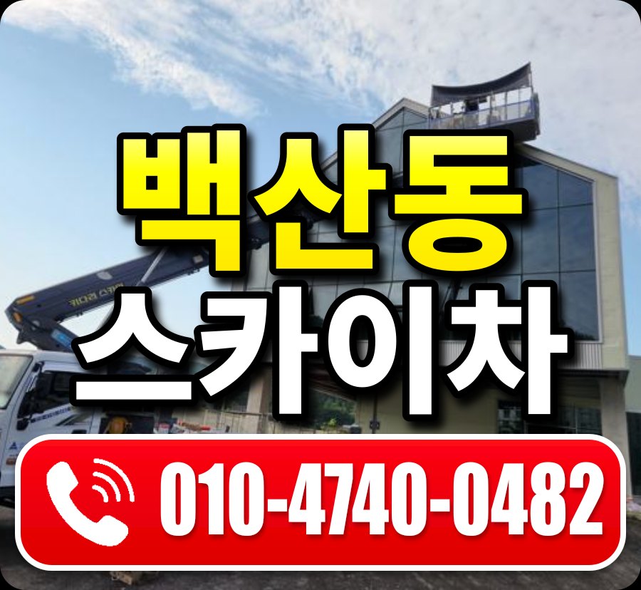 백산동 스카이차 010-4740-0482