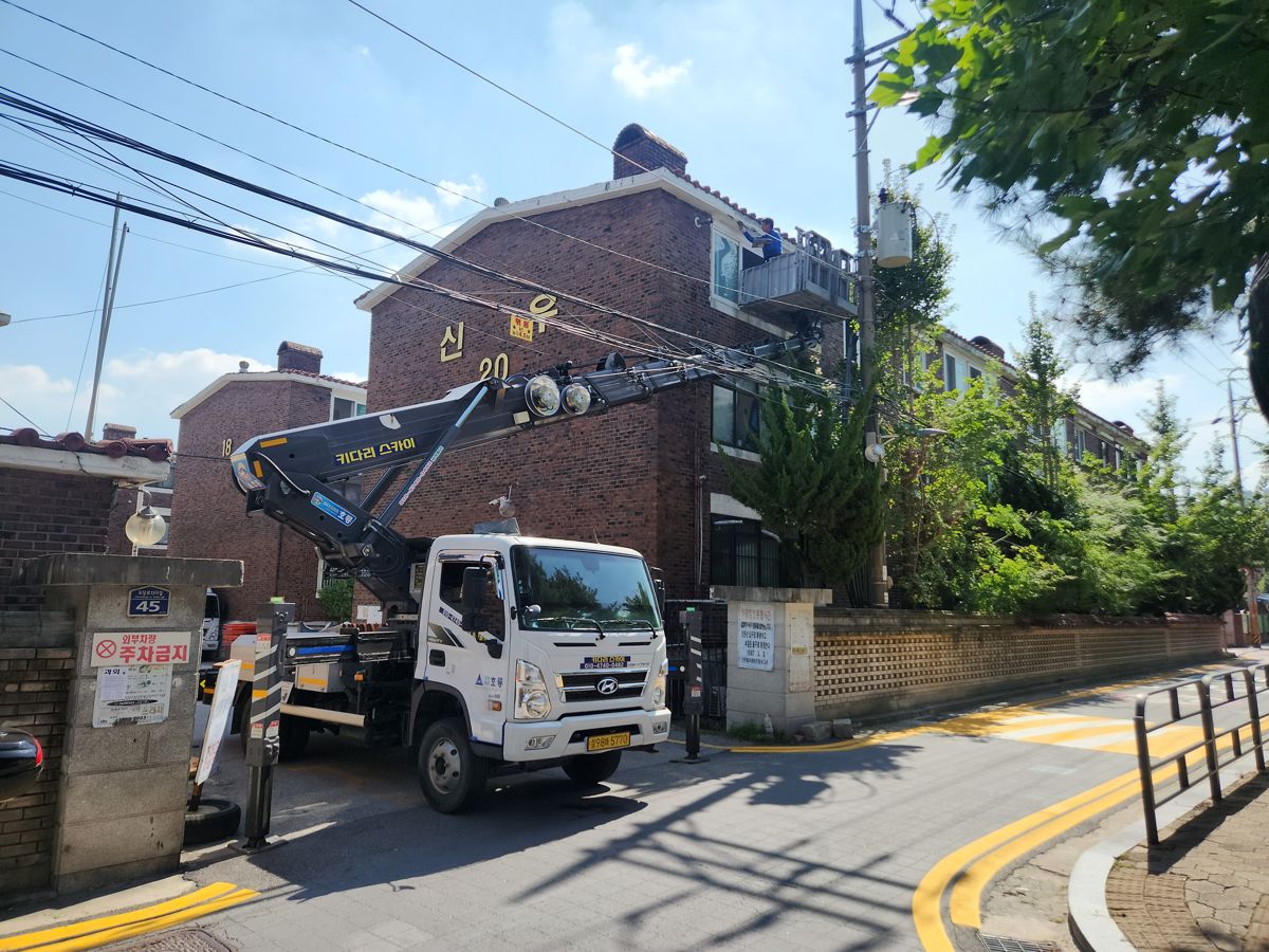 스카이차·고소작업차 실제 작업 현장 6