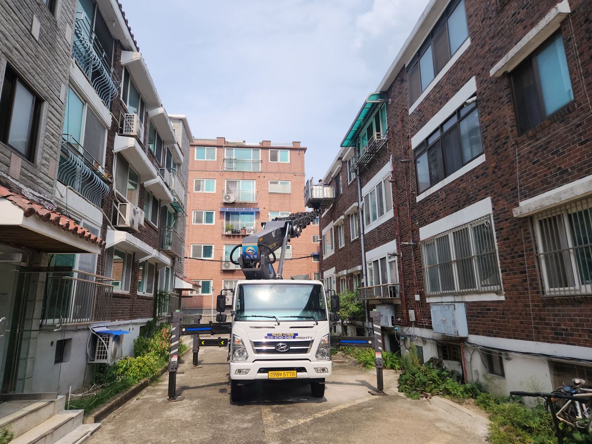 스카이차·고소작업차 실제 작업 현장 3