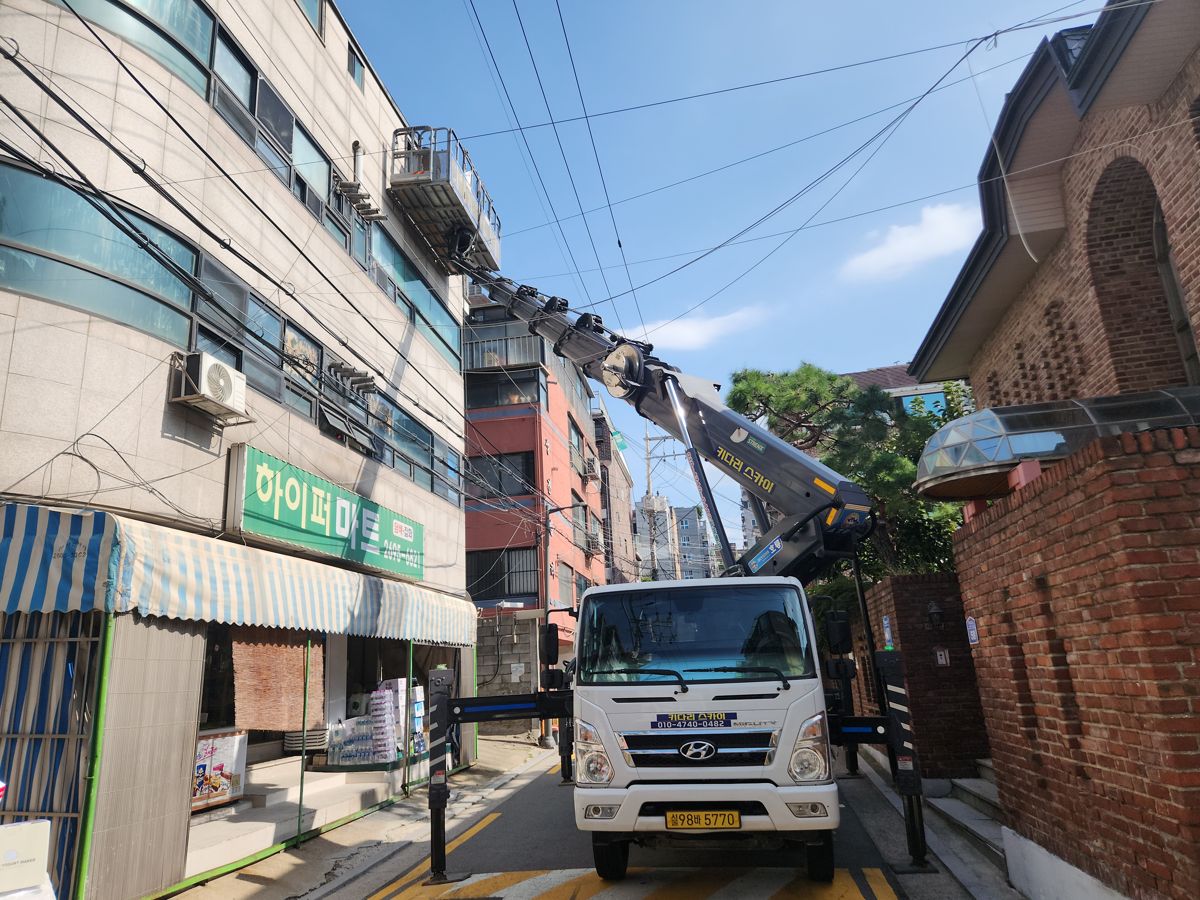 스카이차·고소작업차 실제 작업 현장 1