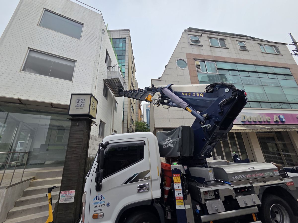 스카이차·고소작업차 실제 작업 현장 4