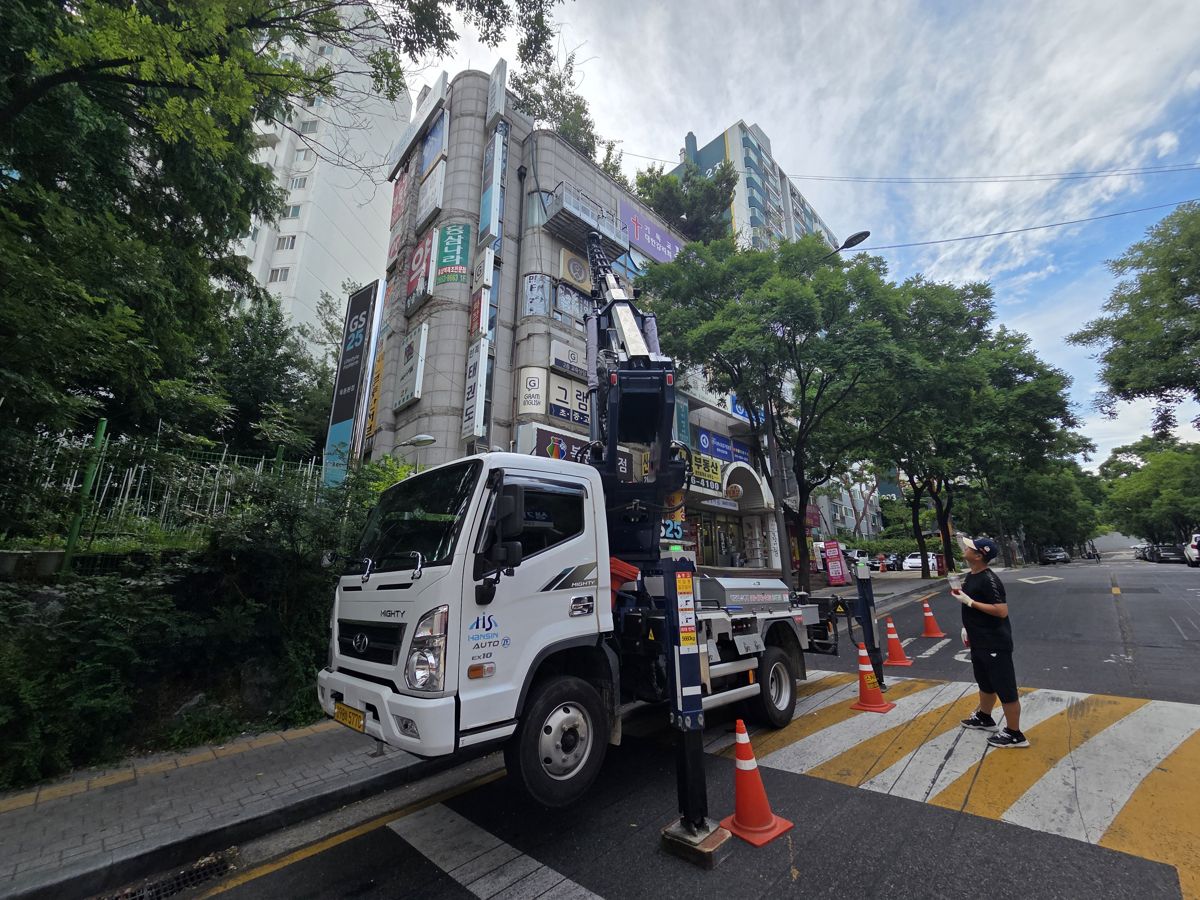 스카이차·고소작업차 실제 작업 현장 5