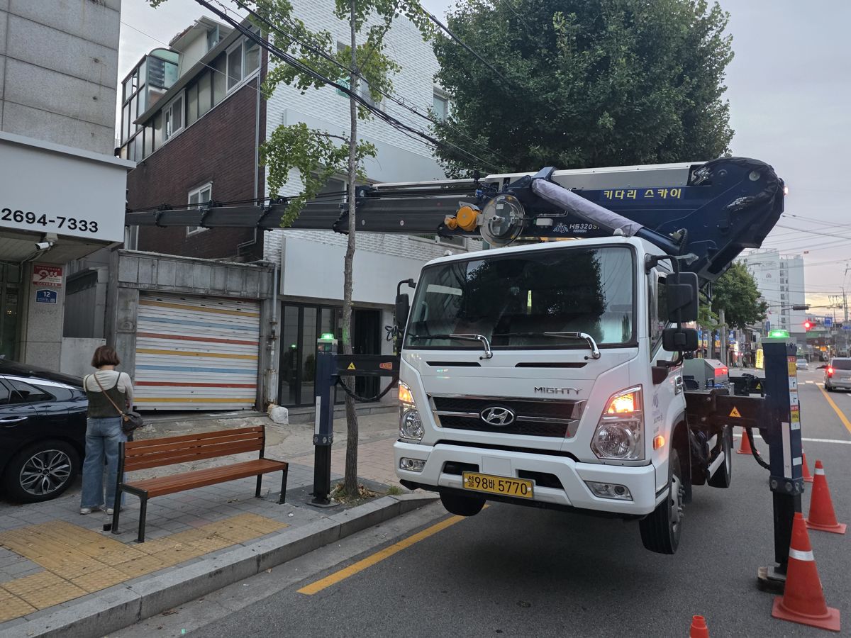 스카이차·고소작업차 실제 작업 현장 1