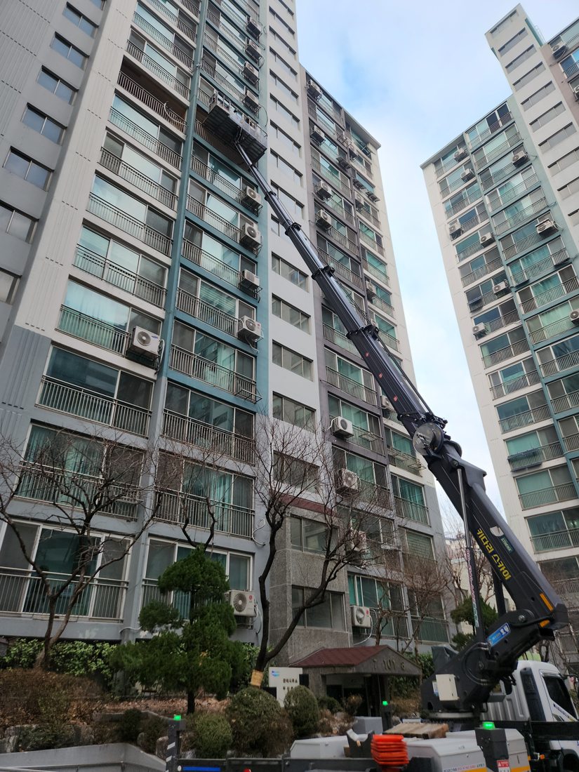 스카이차·고소작업차 높은 건물 현장